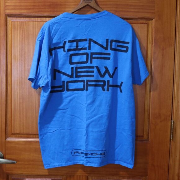 Pop Smoke Blue Ice Cube King of New York Graphic Band Tee Streetwear LG - Picture 7 of 8
